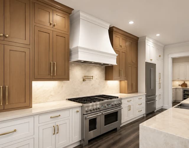 Realistic Magnolia kitchen design rendering